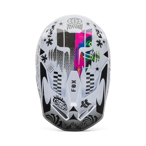 Image of Fox Racing - V1 Image Cosmo Helmet | SKU 36392-058 | Colors: White/Black | Sizes: XS to 2X | Available at BTO Sports