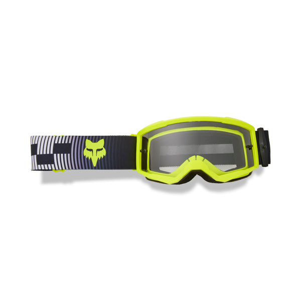 front angle of Youth V1 Collect Helmet in grey/yellow showing breakaway visor, padded chinbar, and airflow ports, SKU 36413-086 | Available at BTO Sports.