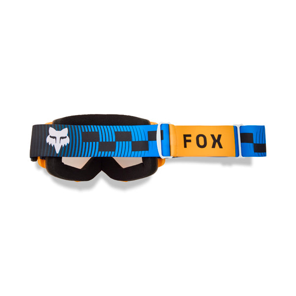 side view of orange goggles showing fleece-lined foam and tear-off post | Available at BTO Sports.