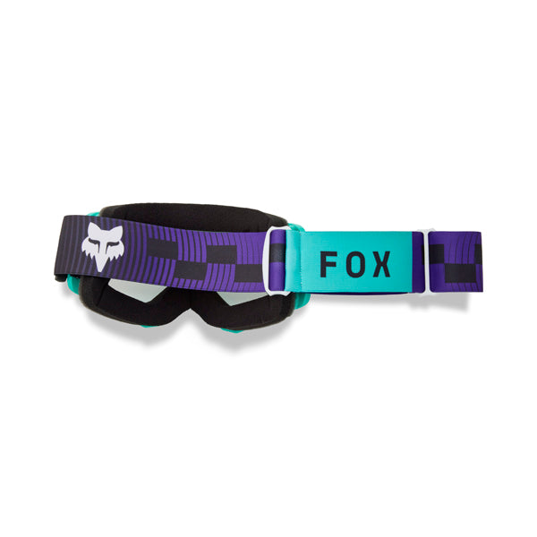side view of teal goggles showing triple-layer foam and silicone strap | Available at BTO Sports.