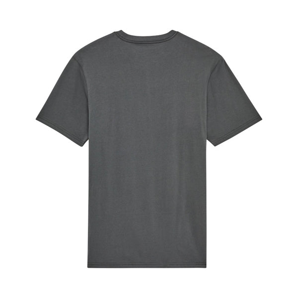 Professional studio photo of Fox Racing Banner Premium Tee; showing tee fit, printed graphics, and crew neckline; SKU 36467-330-S; Sizes: S-2XL