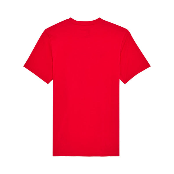 Professional studio photo of Fox Racing Slogan Premium Tee; showing tee fit, printed graphics, and crew neckline; SKU 36468-122-S; Sizes: S-2XL