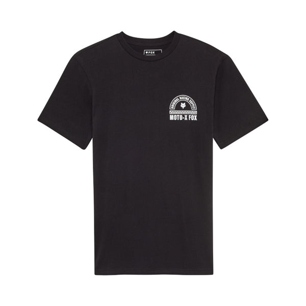 Crisp studio image on a white background of Fox Racing Victory Premium Tee; showing tee fit, printed graphics, and crew neckline; SKU 36470-180-S