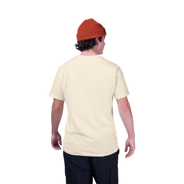 High-resolution studio image of Fox Racing Global Premium Tee; showing tee fit, printed graphics, and crew neckline; SKU 36472-244-S; Sizes: S-2XL