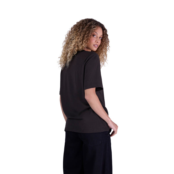 Clean studio shot of Fox Racing Image Phantom Tee (Womens); showing tee fit, printed graphics, and crew neckline; SKU 36504-008-XS; Colors: White, Black - alternate view