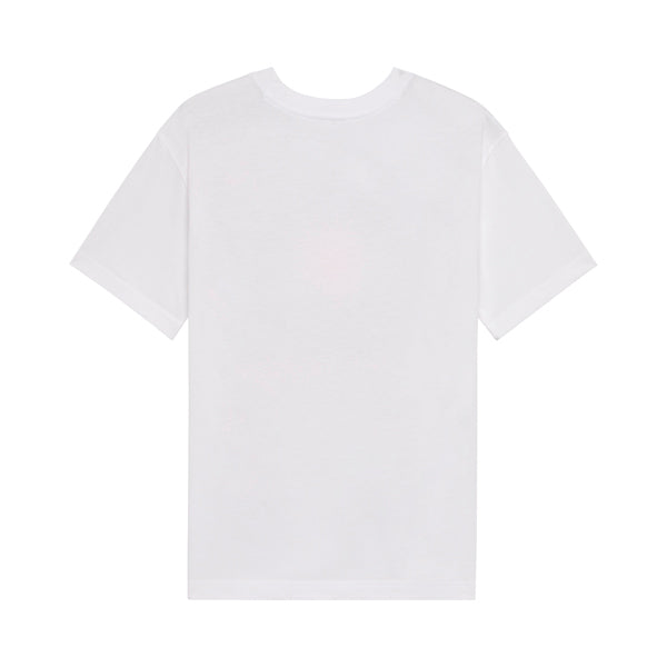 Professional studio photo of Fox Racing Racewear Tee (Womens); showing tee fit, printed graphics, and crew neckline; SKU 36505-008-XS; Sizes: XS-XL