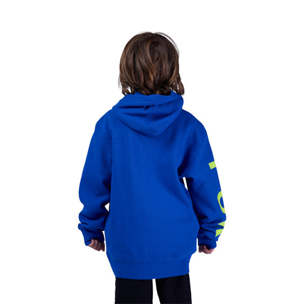 Fox Racing Spire Pullover Hoodie (Youth) product image in Blu sizes Y-SM, Y-MD, Y-LG, Y-XL SKU 36542-002-YS. Sweatshirts & Hoodies | Available at BTO Sports