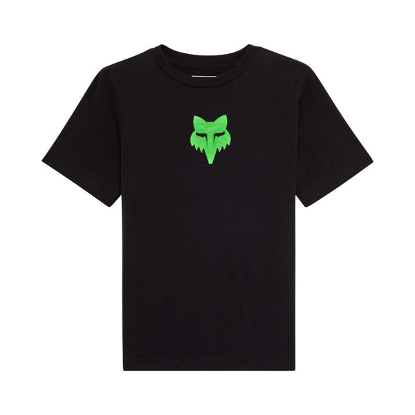 Studio photo on a white background of Fox Racing Spire Tee (Youth); showing tee fit, printed graphics, and crew neckline; SKU 36552-002-YS - alternate view