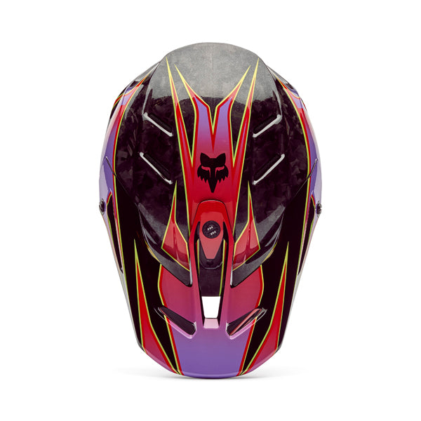 Image of Fox Racing - V3 RS Canvas Helmet | SKU 36926-003 | Colors: Red, Aqua | Sizes: XS to 2X | Available at BTO Sports