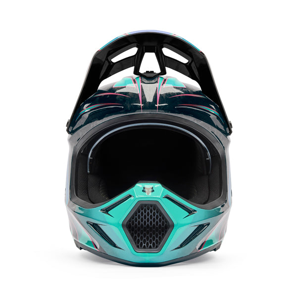 Image of Fox Racing - V3 RS Canvas Helmet | SKU 36926-003 | Colors: Red, Aqua | Sizes: XS to 2X | Available at BTO Sports