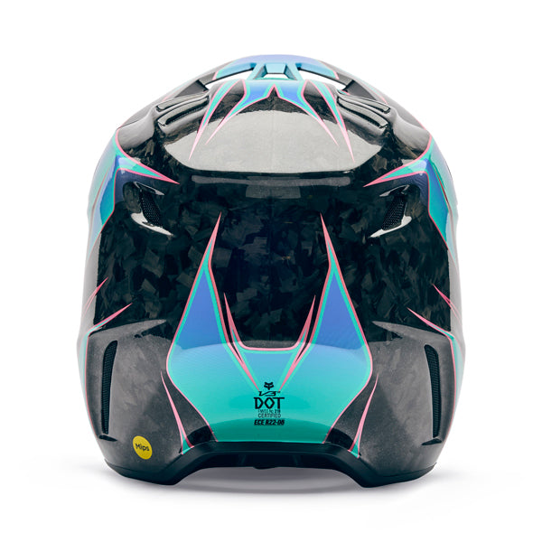 Image of Fox Racing - V3 RS Canvas Helmet | SKU 36926-003 | Colors: Red, Aqua | Sizes: XS to 2X | Available at BTO Sports
