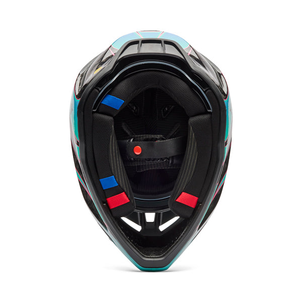 Image of Fox Racing - V3 RS Canvas Helmet | SKU 36926-003 | Colors: Red, Aqua | Sizes: XS to 2X | Available at BTO Sports