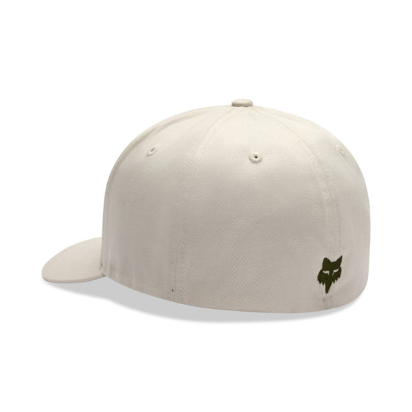Fox Racing Typeface Flexfit Hat SKU:37616-244-L/XL – product image – Colors: Off Wht | Sizes: LG/XL | Available at BTO Sports