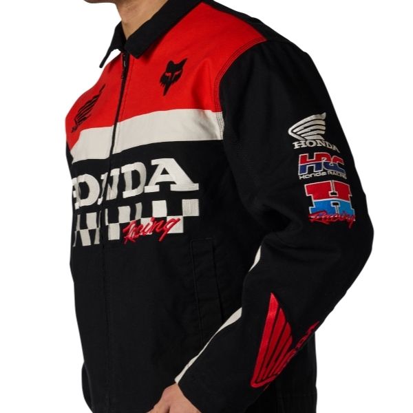38268-001-S, Fox Racing, Honda Work Jacket, Black, Sizes SM, MD, LG, XL product photo