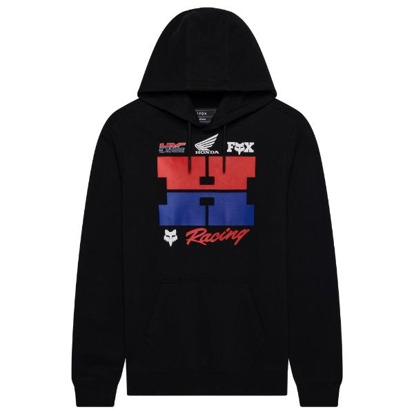 38277-001-S, Fox Racing, Honda Pullover Hoodie, Black, Off White, Sizes SM, MD, LG, XL product photo