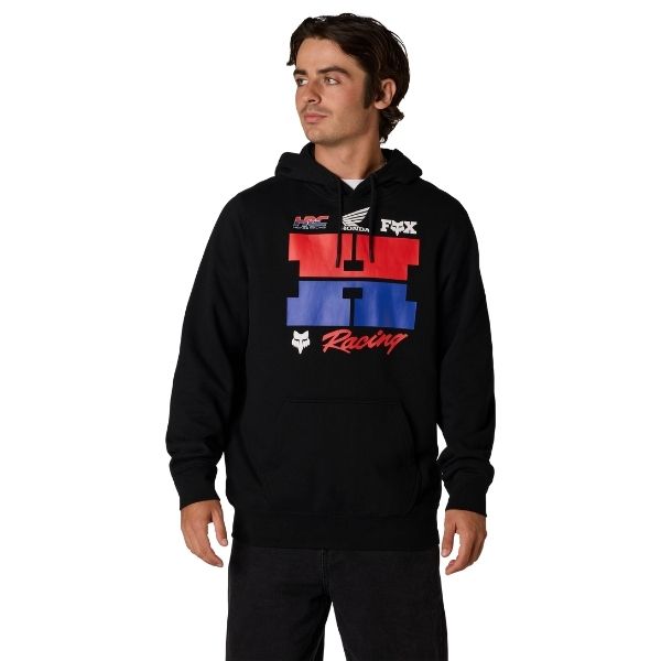 38277-001-XL, Fox Racing, Honda Pullover Hoodie, Black, Off White, Sizes SM, MD, LG, XL product photo