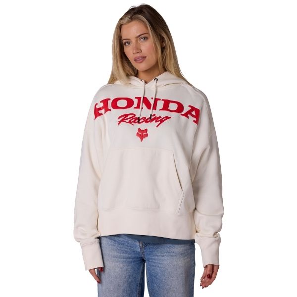 38281-244-XS, Fox Racing, Honda Pullover Hoodie (Womens), Off White, Sizes XS, SM, MD, LG, XL product photo
