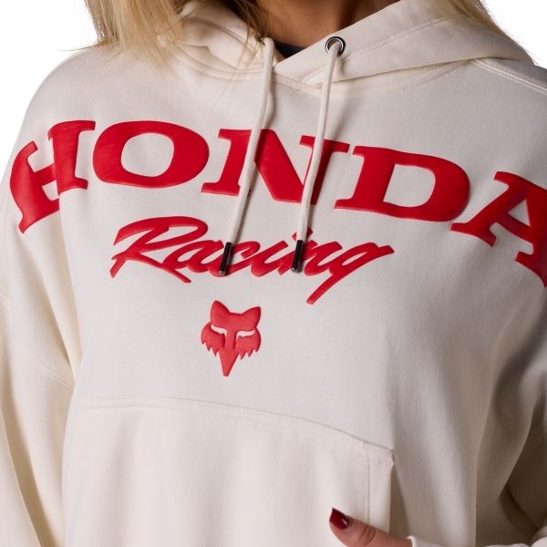 38281-244-M, Fox Racing, Honda Pullover Hoodie (Womens), Off White, Sizes XS, SM, MD, LG, XL product photo - alternate view