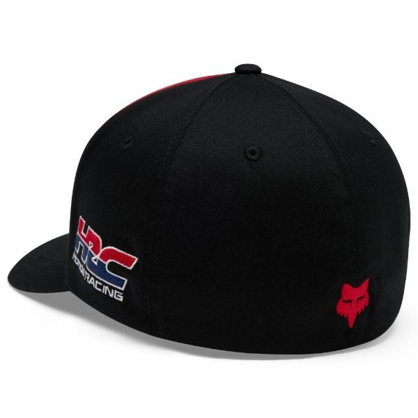38283-003-S/M, Fox Racing, Honda Flexfit Hat, Black, Red, Sizes SM/MD, LG/XL product photo