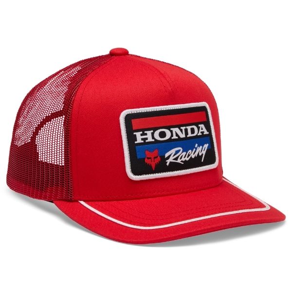 38285-001-OS, Fox Racing, Honda Snapback Hat (Youth), Black, Red product photo