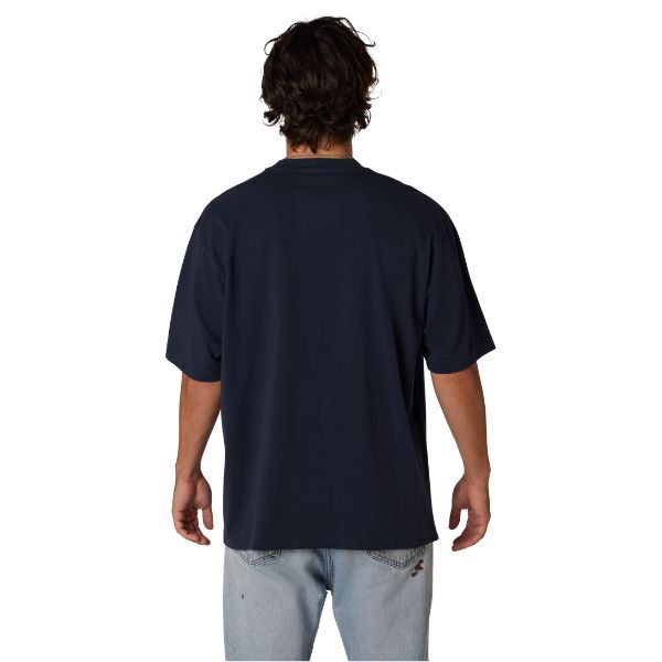 Professional studio photo of Fox Racing Kawasaki Oversized Tee; showing tee fit, printed graphics, and crew neckline; SKU 38286-329-S; Sizes: S-2XL