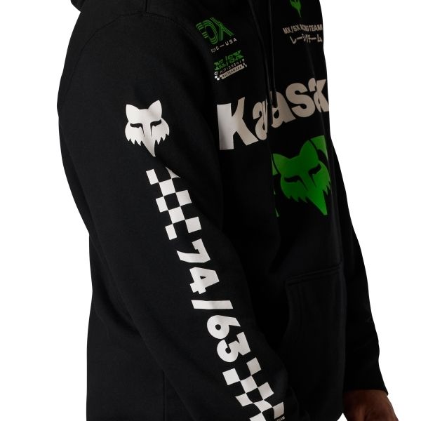 38291-001-2X, Fox Racing, Kawasaki Pullover Hoodie, Black, Sizes SM, MD, LG, XL product photo