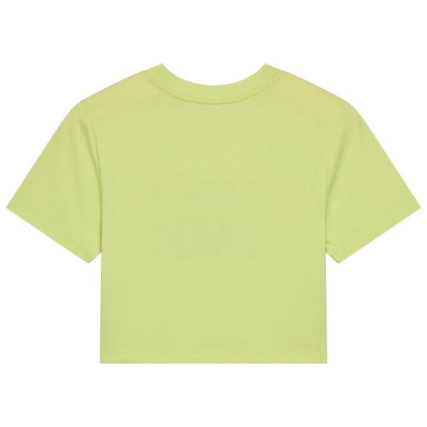 High-resolution studio image of Fox Racing Kawasaki Baby Tee (Womens); showing tee fit, printed graphics, and crew neckline; SKU 38292-334-XS