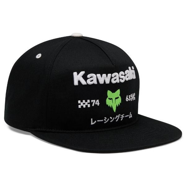 38299-001-OS, Fox Racing, Kawasaki Snapback Hat, Black, Olive Green product photo