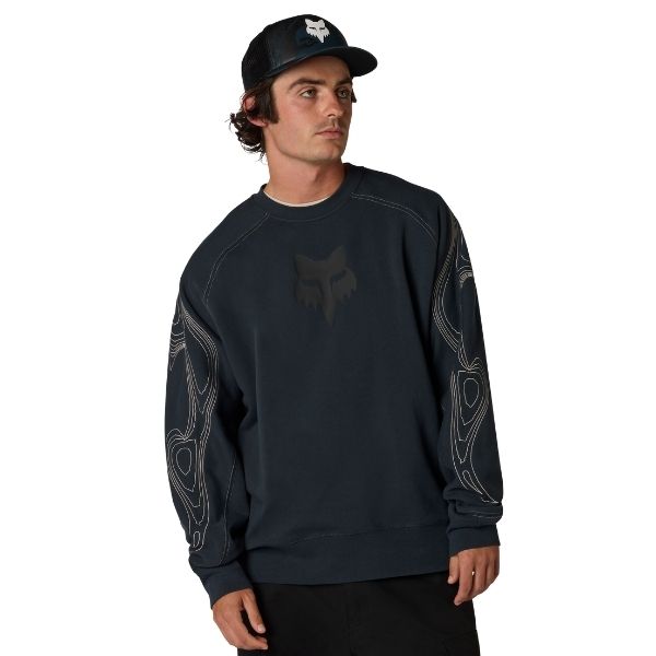 38311-D17-L, Fox Racing, Vision Crew Sweatshirt, Galaxy Blue, Peach, Sizes SM, MD, LG, XL product photo