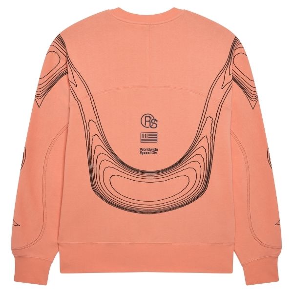 38311-D59-L, Fox Racing, Vision Crew Sweatshirt, Galaxy Blue, Peach, Sizes SM, MD, LG, XL product photo - alternate view