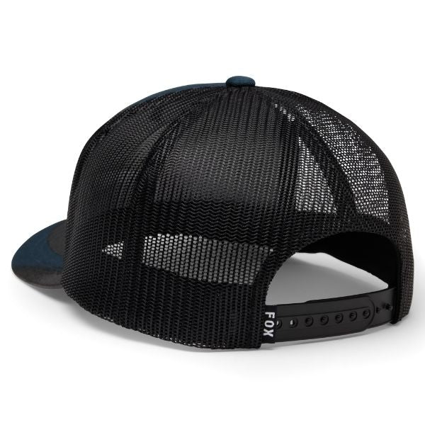 38429-089-OS, Fox Racing, Vision Mesh Trucker Hat, Chalk White, Deep Cobalt Blue product photo - alternate view