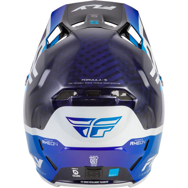 Studio view of fly racing formula s carbon byte helmet, in red carbon and red and grey, on a white studio background, | Fly Racing - Formula S Carbon Byte Helmet | SKU 73-4450 | Colors: Black Carbon/Grey/Silver, Blue Carbon/Blue/White, Black Carbon/Teal/Lime, Red Carbon/Red/Grey | Sizes: XS to 2X | Available at BTO Sports