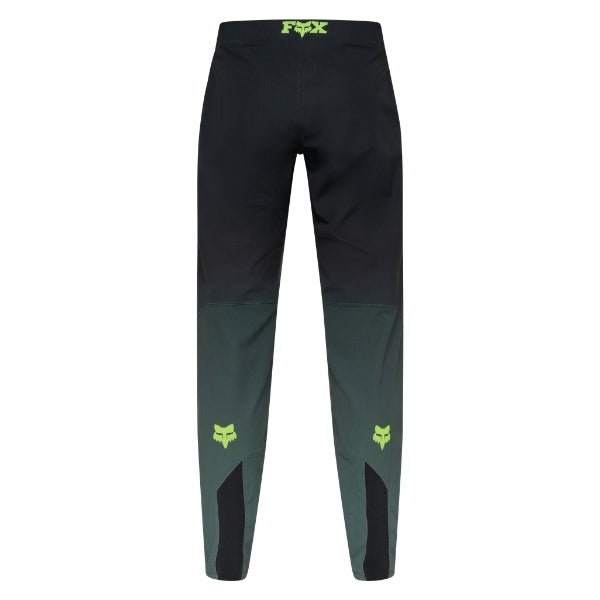 Fox Racing Ranger Foundry Pants (MTB) in Sage, rear product view, with the reinforced seat, rear yoke, articulated knees, tapered legs, and lower-leg graphics. Available options—Color: Midnight, Sage; Size: 28, 30, 32, 34, 36, 38, 40. SKU 40174-221-30. UPC 198571120392.
