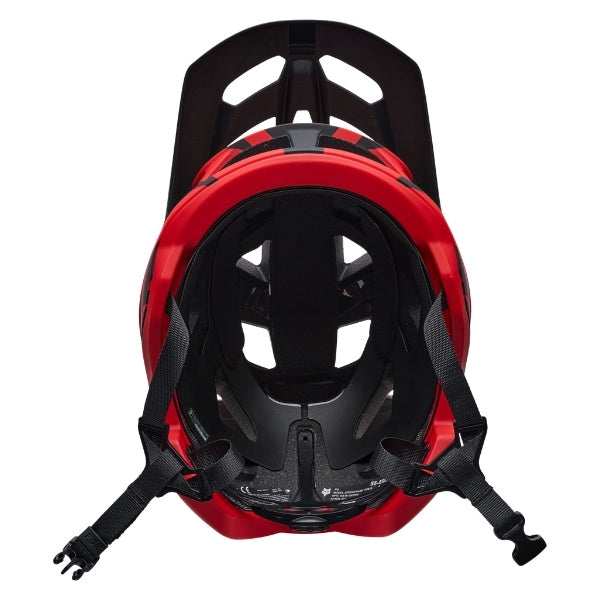 Fox Racing Speedframe Charge Helmet (MTB) (Youth) in Sky Blue, left-side profile, with the extended visor, open face port, angular chin bar, side vents, and Fox graphics. Available options—Color: Black, Red, Sky Blue.