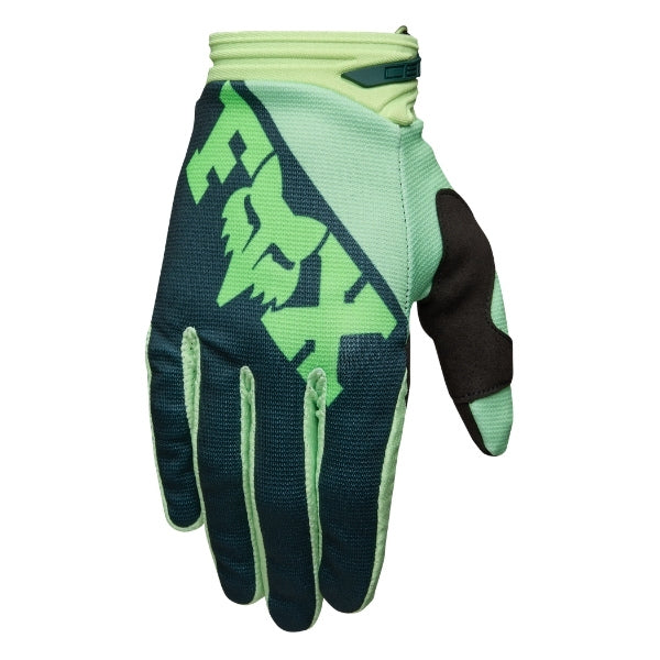 Fox Racing 180 Raid Gloves in Purple Lava, back-of-hand view, with the Fox hand graphic, flexible finger panels, shaped knuckles, and stretch cuff. Available options—Color: Purple Lava, Red, Deep Fern; Size: SM, MD, LG, XL, 2X. SKU 40561-E07-2X. UPC 198571129081.