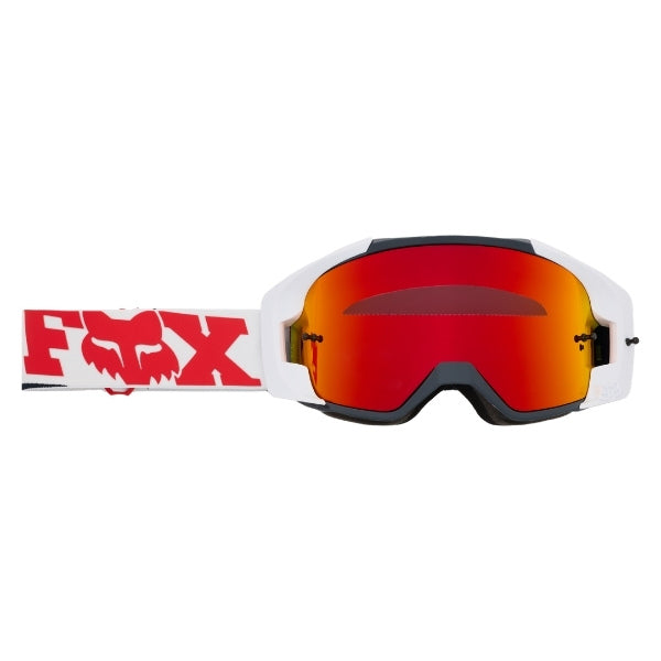 Fox Racing Vue Core Vivid Goggles in Neon Pink, three-quarter lens and frame view, with the curved lens, vented frame, nose bridge, foam edge, and Fox-branded strap. Available options—Color: Black, HiViz Yellow, Dark Shadow, Red, Purple Lava, Neon Pink.