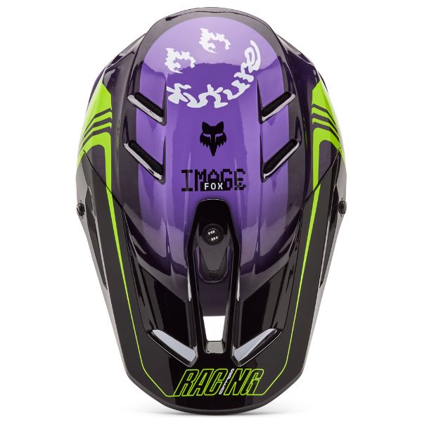 High-resolution studio image of Fox Racing - V3 RS LE Image Phantom Helmet; showing helmet shell shape, vent layout, and exterior finish; SKU 36389-298-S