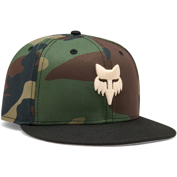 Fox Racing Fox 9 Fifty Snapback Hat mountain bike gear in Blue detail view sku 36865-006