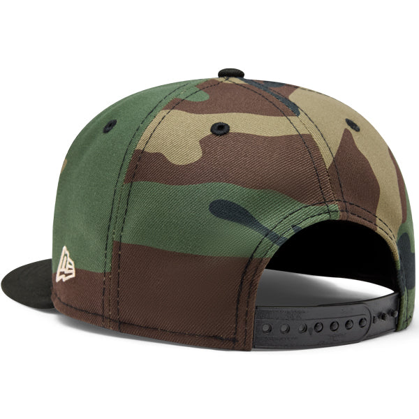 Fox Racing Fox 9 Fifty Snapback Hat mountain bike gear in Black detail view sku 36865-006
