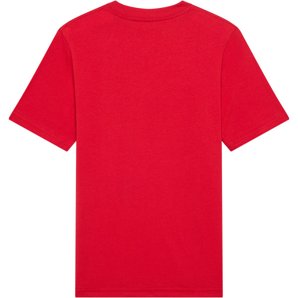 Fox Racing Badge Tee mountain bike gear in Tibetan Red detail rear view sku 38448-581