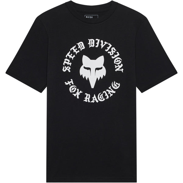 Fox Racing Badge Tee mountain bike gear in Ultra Black detail view sku 38448-581