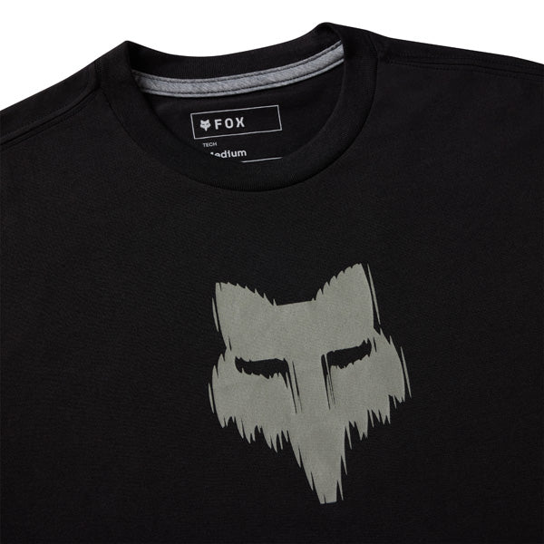 Fox Racing Edge Dri-Release Tee mountain bike gear in Dark Shadow detail view sku 38485-001