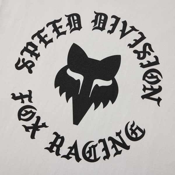 Fox Racing Badge 195 Original Tee mountain bike gear in Light Grey detail view sku 38493-097