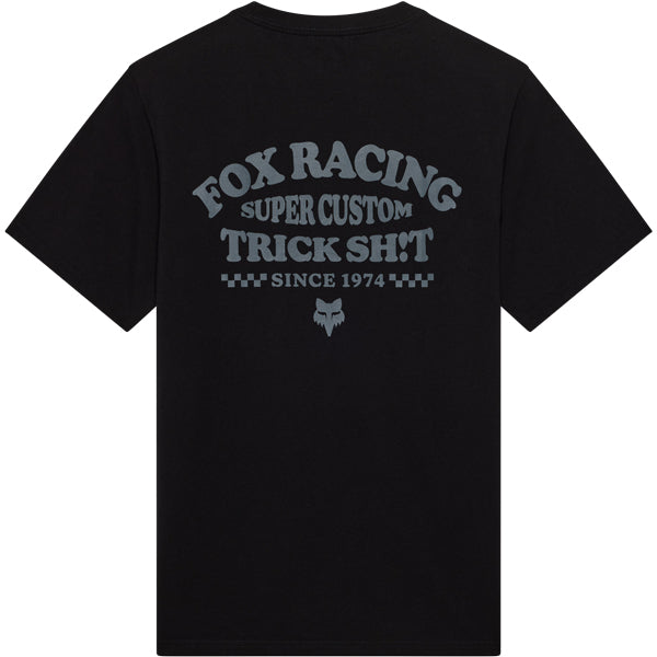 Fox Racing Trick 195 Original Tee mountain bike gear in Black detail view sku 38503-001