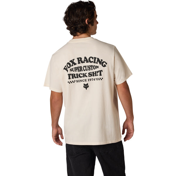 Fox Racing Trick 195 Original Tee mountain bike gear in Off White detail view sku 38503-001