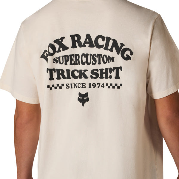 Fox Racing Trick 195 Original Tee mountain bike gear in Off White detail view sku 38503-001
