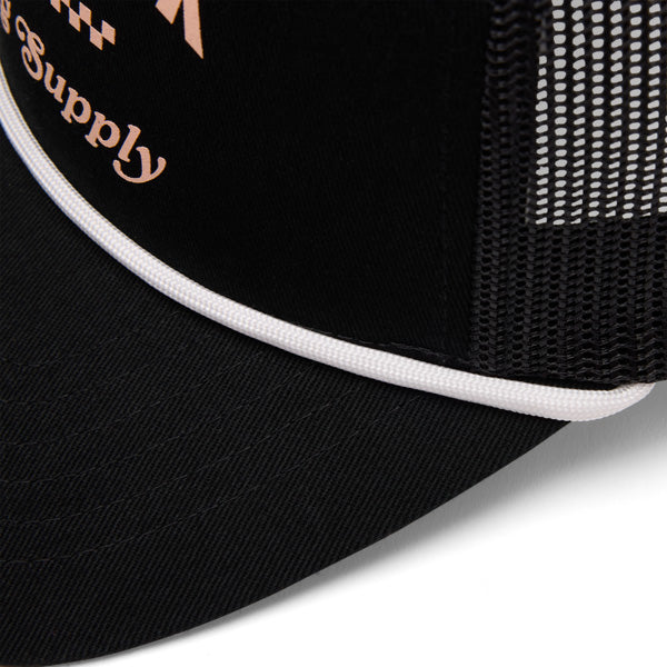 Fox Racing Supply Mesh Rope Trucker Hat mountain bike gear detail view sku 38520-001