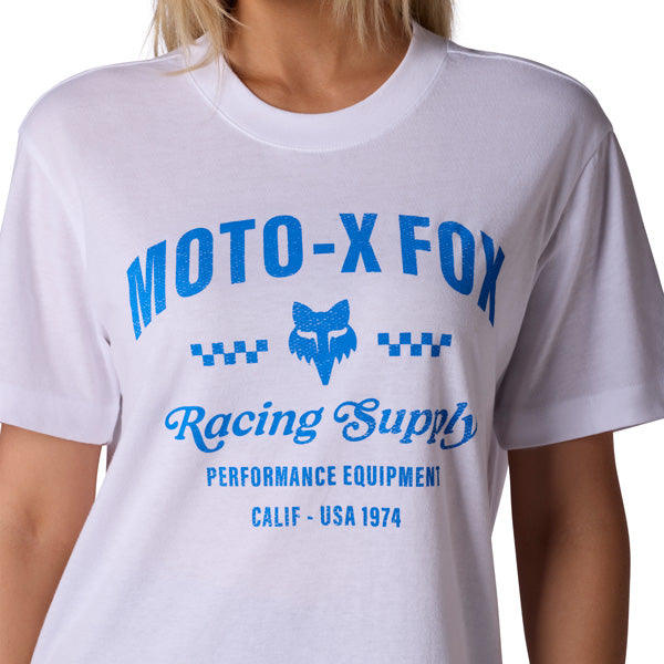 Fox Racing Supply Tee mountain bike gear in White detail view sku 38533-008