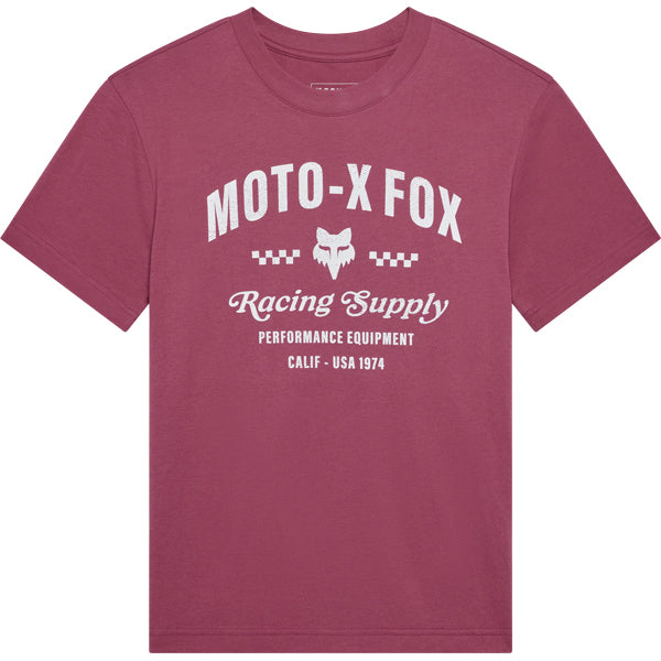Fox Racing Supply Tee mountain bike gear in Berry detail view sku 38533-008