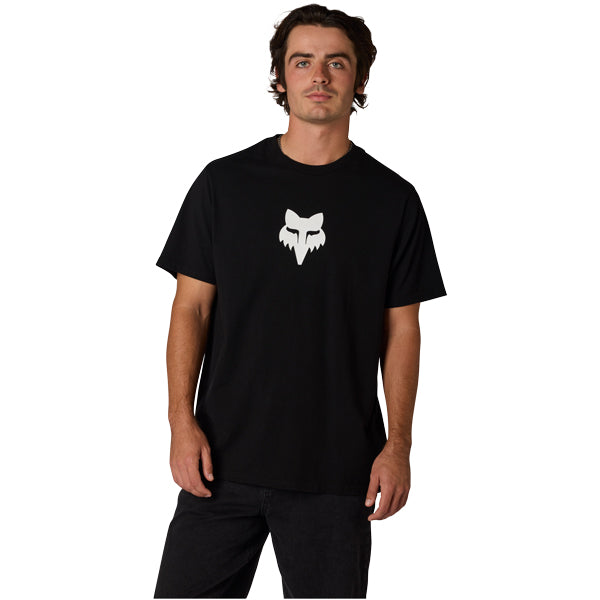 Fox Racing Fox Head 195 Original Tee mountain bike gear in Black detail view sku 39402-001